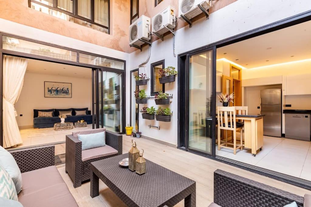 Loft Duplex Familial 200M2 Neuf - Centre Gueliz Apartment Marrakesh Bagian luar foto